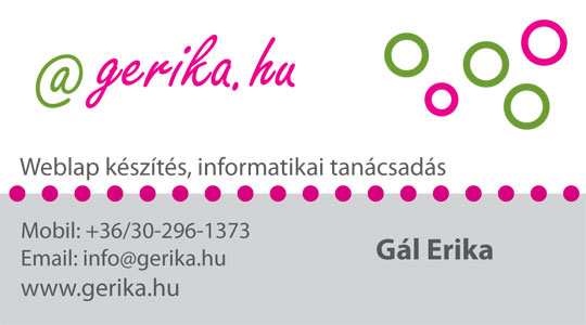 Gál Erika weblapkészítés